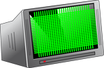 Les pixels d'un écran produits par le balayage des électrons