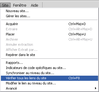 Vérifier tous les liens de son site Internet avec Dreamweaver