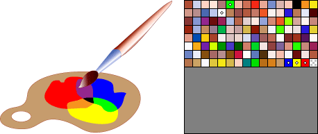 Image enregistrée au format gif avec une palette de 128 couleurs